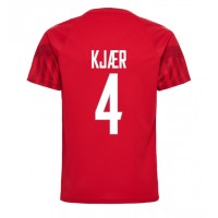 Danmark Simon Kjaer #4 Hemmatröja VM 2022 Kortärmad
